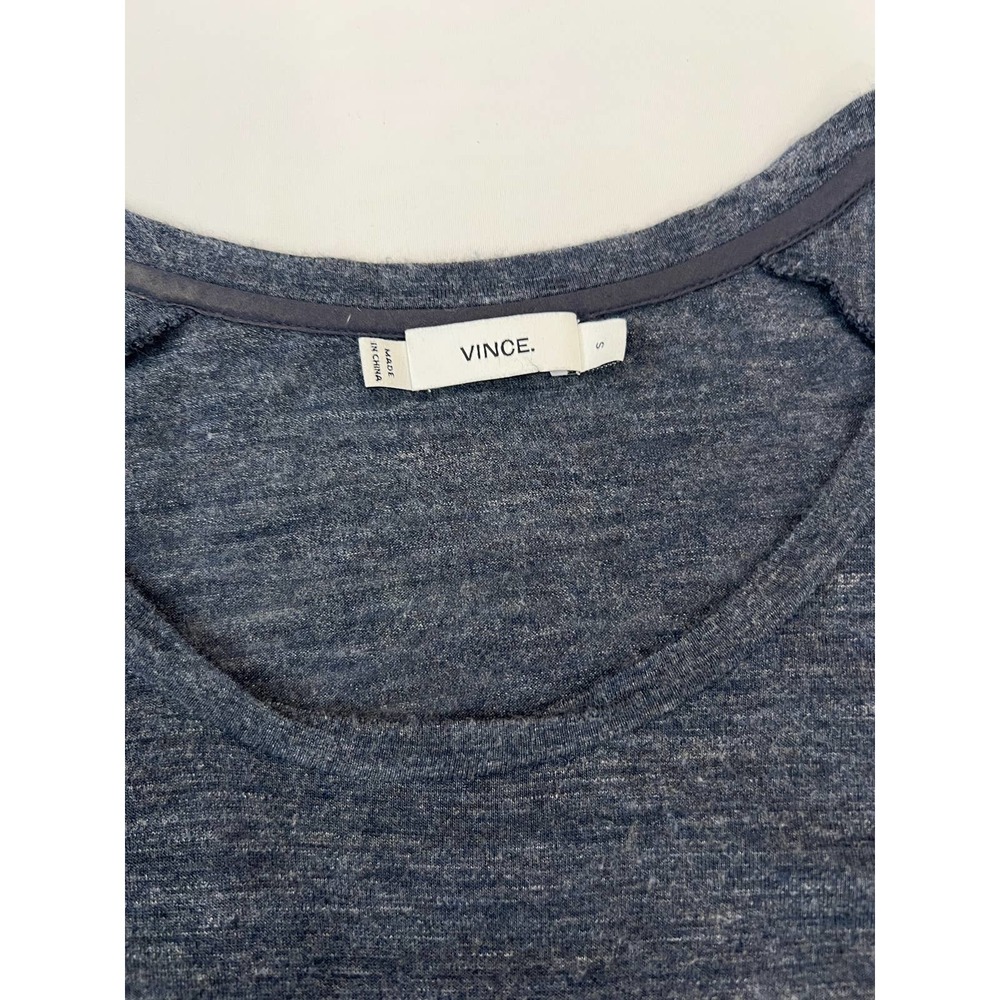 Vince Long Sleeve Top Heathered Blue Women's Size S - Picture 6 of 6